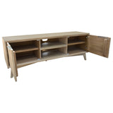 Tyler 166cm ETU Entertainment TV Unit 2 Door Solid Acacia Timber Brushed Smoke - Side View