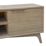 Tyler 166cm ETU Entertainment TV Unit 2 Door Solid Acacia Timber Brushed Smoke - 45-Degree Angle