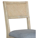 Grevillea Dining Chair Set of 2 Solid Acacia Timber Wood Rattan Furniture -Brown - Top-Down View