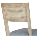 Grevillea Dining Chair Set of 2 Solid Acacia Timber Wood Rattan Furniture -Brown - 45-Degree Angle
