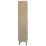 Grevillea Bookshelf Bookcase 4 Tier Drawers Solid Acacia Timber Wood - Brown - Top-Down View
