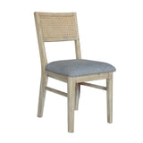 Grevillea 9pc Dining Set 210cm Table 8 Chair Acacia Wood Rattan Furniture -Brown - 45-Degree Angle