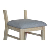 Grevillea 9pc Dining Set 210cm Table 8 Chair Acacia Wood Rattan Furniture -Brown - Rear View