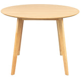 Oscar 5pc Dining Set 100cm Round Table 4 Chair Fabric Seat Scandinavian Style - Top-Down View