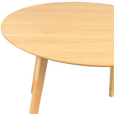 Oscar 5pc Dining Set 100cm Round Table 4 Chair Fabric Seat Scandinavian Style - 45-Degree Angle