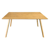 Oscar 7pc Dining Set 150cm Table 6 Chair Fabric Seat Scandinavian Style - Side View