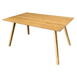 Oscar 7pc Dining Set 150cm Table 6 Chair Fabric Seat Scandinavian Style - Top-Down View