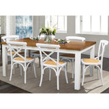 Norah Dining Table 180cm Solid Acacia Wood Home Dinner Furniture - Front View