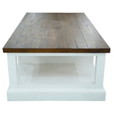 Norah Coffee Table 130cm 2 Drawer Solid Acacia Timber Wood - Top-Down View