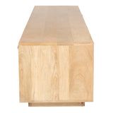 Cyrus ETU Entertainment TV Unit 200cm 3 Door Solid Mango Wood - Natural - 45-Degree Angle