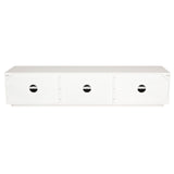 Cyrus ETU Entertainment TV Unit 200cm 3 Door Solid Mango Wood - White - Top-Down View