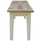 Lavasa Dining Bench Seat 170cm Mango Wood French Provincial Farmhouse Furniture - Side View