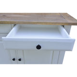 Lavasa Buffet Table 208cm 4 Doors Drawers Solid Mango Wood Farmhouse Furniture - Top-Down View