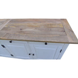 Lavasa Buffet Table 208cm 4 Doors Drawers Solid Mango Wood Farmhouse Furniture - 45-Degree Angle