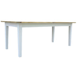 Lavasa 3pc Dining Set Table 170cm 2 Bench Seat Chair Solid Mango Wood Farmhouse - Side View