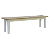 Lavasa 3pc Dining Set Table 170cm 2 Bench Seat Chair Solid Mango Wood Farmhouse - Rear View