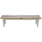 Lavasa 3pc Dining Set Table 170cm 2 Bench Seat Chair Solid Mango Wood Farmhouse - Close-Up Angle