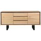 Aconite Buffet Table 180cm 2 Door 3 Drawer Solid Messmate Timber Wood - Natural