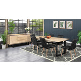 Aconite Buffet Table 180cm 2 Door 3 Drawer Solid Messmate Timber Wood - Natural - Front View