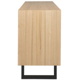 Aconite Buffet Table 180cm 2 Door 3 Drawer Solid Messmate Timber Wood - Natural - Rear View