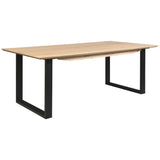 Aconite 7pc 180cm Dining Table Set 6 Cross Back Chair Solid Messmate Timber Wood - Front View
