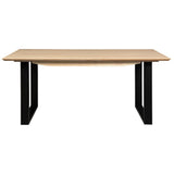 Aconite 7pc 180cm Dining Table Set 6 Cross Back Chair Solid Messmate Timber Wood - Side View