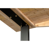 Aconite 7pc 180cm Dining Table Set 6 Wishbone Chair Solid Messmate Timber Wood - Close-Up Angle