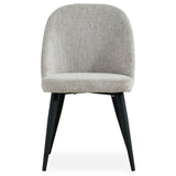 Erin Dining Chair Set of 4 Fabric Seat with Metal Frame - Quartz - Side View