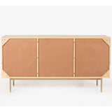Martina Buffet Table Sideboard 145cm 3 Door Solid Mango Wood Storage Cabinet - 45-Degree Angle