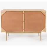 Martina Buffet Table Sideboard 100cm 2 Door Solid Mango Wood Storage Cabinet - 45-Degree Angle