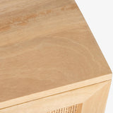 Martina Buffet Table Sideboard 100cm 2 Door Solid Mango Wood Storage Cabinet - Low Angle