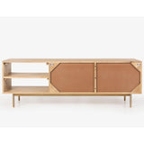 Martina ETU Entertainment TV Unit 147cm Solid Mango Wood Rattan Furniture - Top-Down View