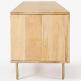 Martina ETU Entertainment TV Unit 175cm Solid Mango Wood Rattan Furniture - 45-Degree Angle