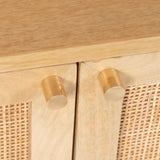 Martina ETU Entertainment TV Unit 175cm Solid Mango Wood Rattan Furniture - Rear View