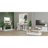 Beechworth Study Computer Desk 150cm Office Executive Table Pine Wood - Grey - Front View