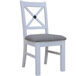 Beechworth 7pc Dining Set 200cm Table 6 Chair Pine Wood Hampton Furniture - Grey - 45-Degree Angle