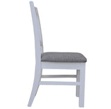 Beechworth 7pc Dining Set 200cm Table 6 Chair Pine Wood Hampton Furniture - Grey - Rear View