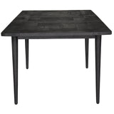 Claire 9pc Dining Set Table Extendable 170-230cm Oak Timber Seat Chair - Black - Top-Down View