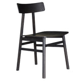 Claire 9pc Dining Set Table Extendable 170-230cm Oak Timber Seat Chair - Black - Rear View