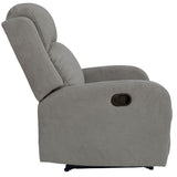Maxcomfy Fabric Manual Recliner Lounge Arm Chair - Light Grey - 45-Degree Angle
