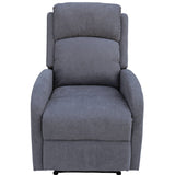 Maxcomfy Fabric Manual Recliner Lounge Arm Chair - Mid Grey - Side View