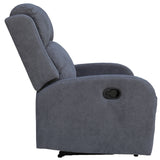 Maxcomfy Fabric Manual Recliner Lounge Arm Chair - Mid Grey - 45-Degree Angle