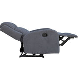 Maxcomfy Fabric Manual Recliner Lounge Arm Chair - Mid Grey - Rear View