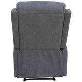 Maxcomfy Fabric Manual Recliner Lounge Arm Chair - Mid Grey - Close-Up Angle