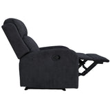 Maxcomfy Fabric Manual Recliner Lounge Arm Chair - Dark Grey - Top-Down View