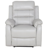 Royal 3pc 5 Seater Leather Electric Recliner Home Theatre Sofa Lounge Set Grey - 45-Degree Angle