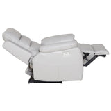 Royal 3pc 5 Seater Leather Electric Recliner Home Theatre Sofa Lounge Set Grey - Close-Up Angle