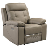 Kingsman 3+2+1 Seater Electric Recliner Sofa Genuine Leather Home Theater Lounge - 45-Degree Angle