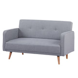 Picasso 2 Seater Fabric Sofa Lounge Couch Light Grey - Top-Down View