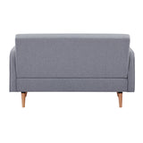 Picasso 2 Seater Fabric Sofa Lounge Couch Light Grey - 45-Degree Angle